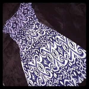 NWOT Navy boat neck flared dress SZ 4